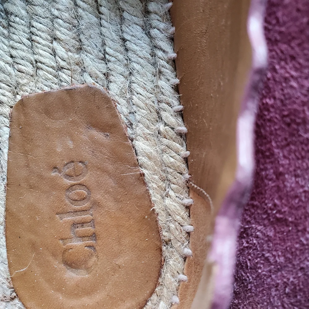 Chloé Lauren Suade Espadrilles, Size 7.5